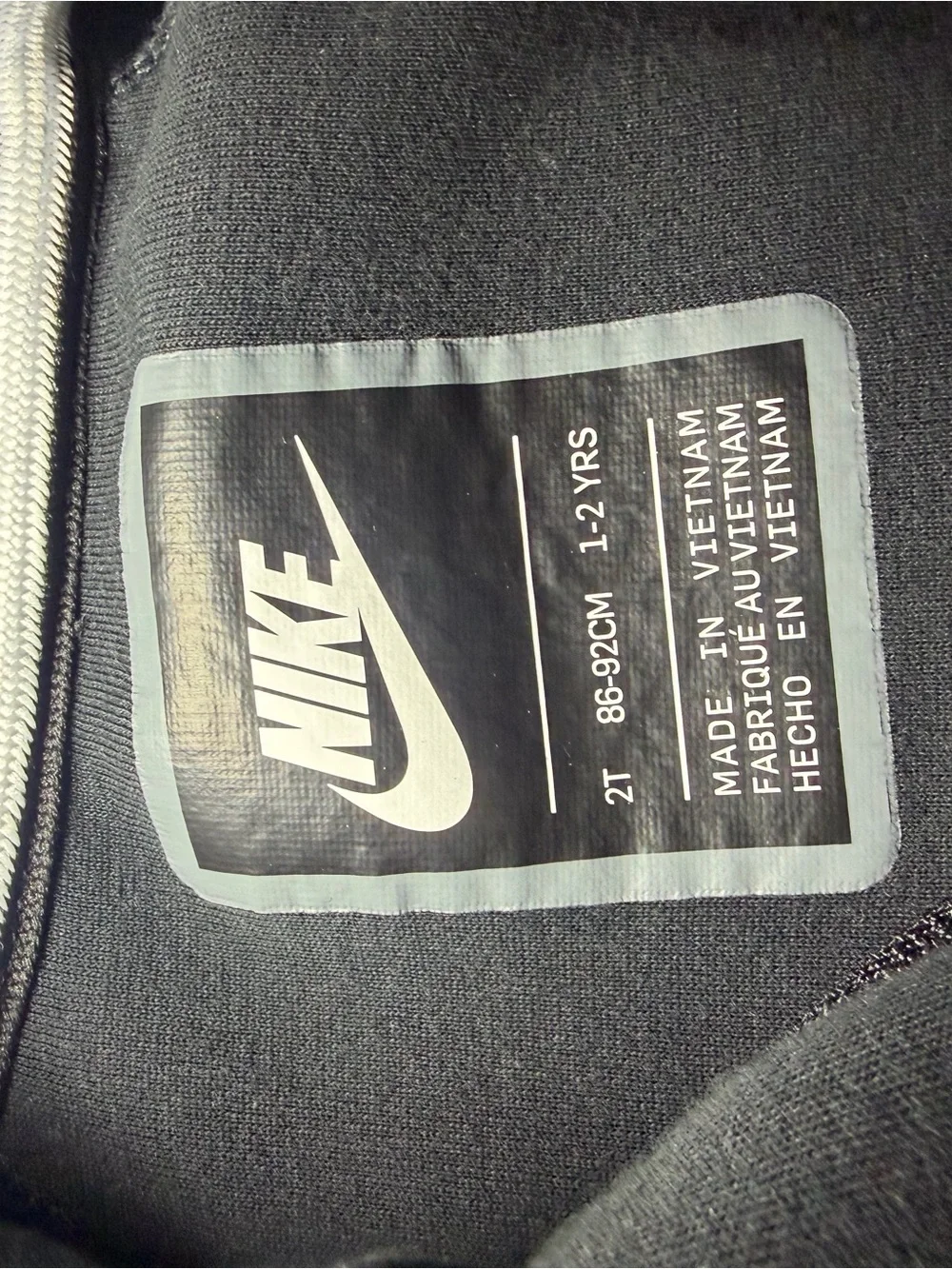 Nike Kid’s Sportswear Tech Fleece Full Zip Hooded Sweatshirt Black 2T